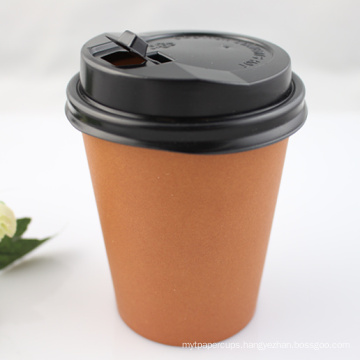 Ripple Wall Red Paper Cup for Coffee with Plastic Coffee Cup Lids